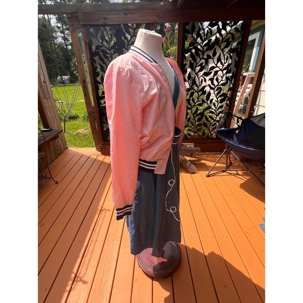 Homemade Pink Ladies Jacket and Poodle Skirt Costume Set 50s Grease Theme Large - Picture 12 of 13